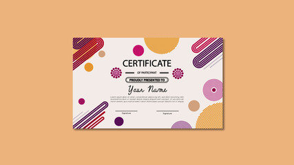 Design abstract certificate