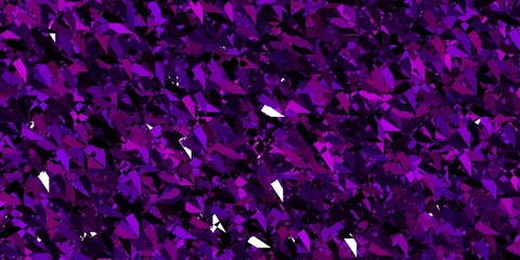 Fototapeta na wymiar Dark Purple vector background with triangles.