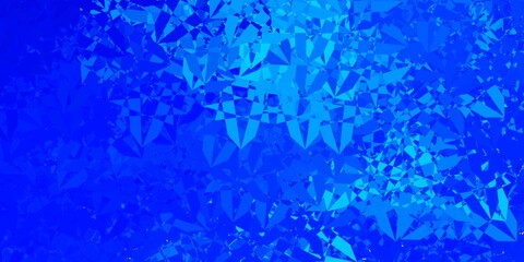 Fototapeta na wymiar Light BLUE vector background with triangles.