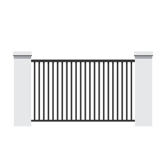 Railing vector. Railing vector on white background. wallpaper. free space for text.