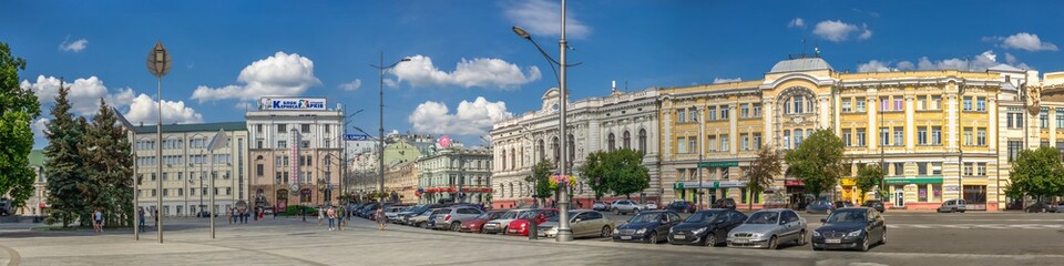 Fototapeta na wymiar Constitution Square in Kharkiv, Ukraine