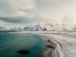 Arctic beach sunset