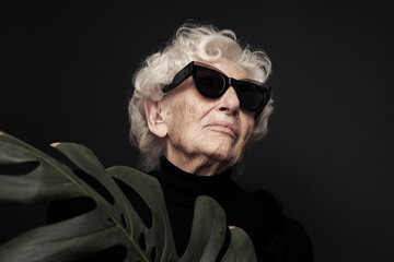 Silver model with sunglasses