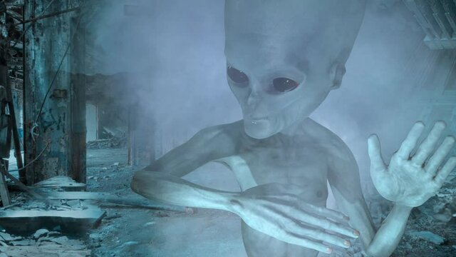 Alien 4k Animation - Extraterrestrial attack