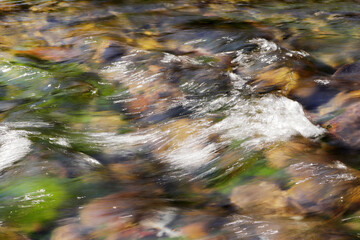 pure spring water in the stream