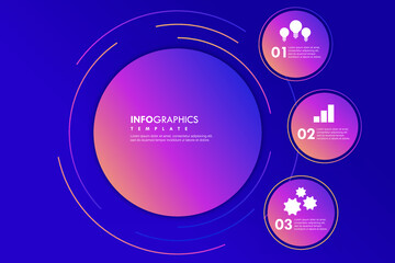 Gradient infographic element collection
