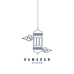Ramadan kareem vector template. Illustration full color.