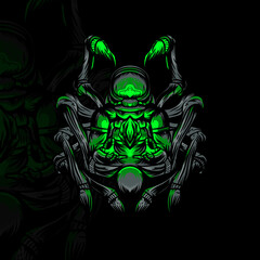 Fototapeta premium Astronaut spider illustration