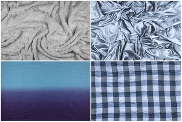 The fabric cloth textile is cotton. Cotton fabric texture.