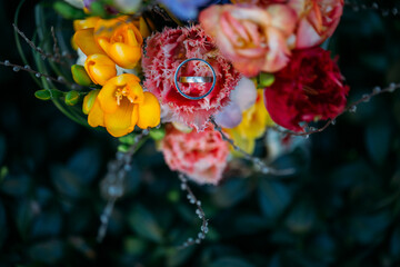 beautiful bohemian wedding flower bouquet