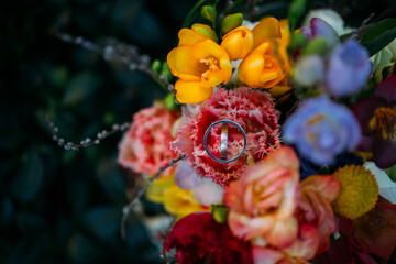 beautiful bohemian wedding flower bouquet