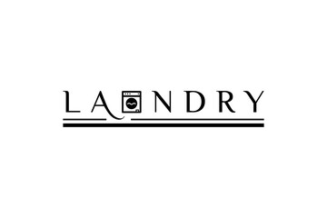 Laundry sign or logo label for door