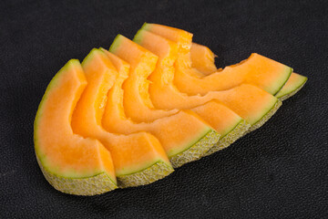 Sliced tasty sweet sliced melon