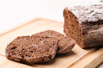 Fototapeta na wymiar Loaf of rectangular rye bread