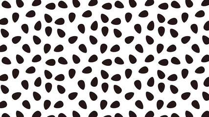 Black sesame seeds patter wallpaper. Black sesame seeds on white background.