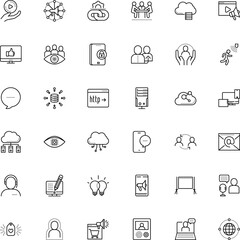 communication vector icon set such as: telemarketing, broadcasting, round, enter, grid, mental, robot, director, solution, side, object, template, thumb, glyph, therapy, hold, organization, disease