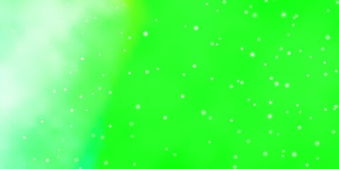 Light Green vector template with neon stars.