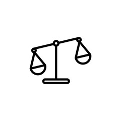 Justice line icon. balance symbol. simple design editable. Design template vector