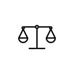 Justice line icon. balance symbol. simple design editable. Design template vector