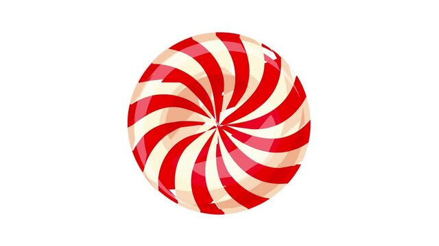 Candy sweet swirl icon animation best object on white background