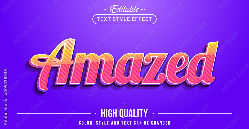 Poster Editable text style effect - Amazed text style theme.