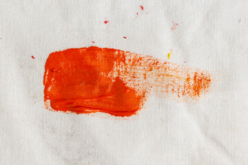 Brush stroke on light fabric