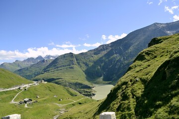 Fototapeta na wymiar The Alps, the Tauern Mountains, the Grossglockner route Austria, mountain climbing
