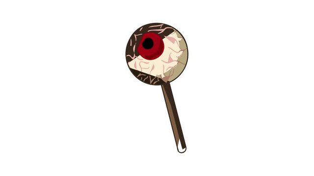 Eye ball lollipop icon animation best object on white background