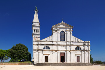 front view of Church of St. Euphemia, Rovinj, Croatia.