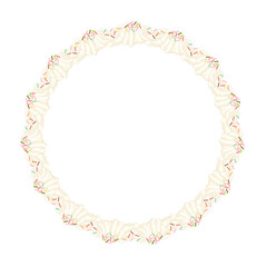 生クリームのフレーム1（カラーチョコスプレー）