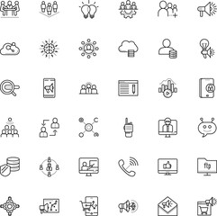 communication vector icon set such as: follow, profit, retro, science, shopping, standing, frequency, therapy, affiliate, lesson, live, table, green, emotional, radio, board, sms, dial, cell, folder