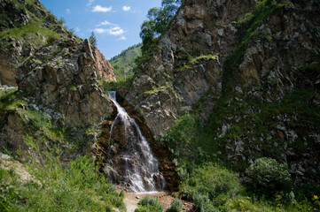 waterfall in the mountains
