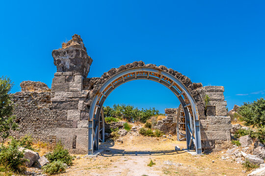 Aleksandria Troas ancient city view in Canakkale Province of Turkey