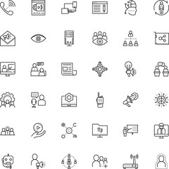 communication vector icon set such as: cell, banner, force, component, public, microphone, page, stay at home, magnet, recruitment, landing, health, coronavirus, scale, currently, content, debating