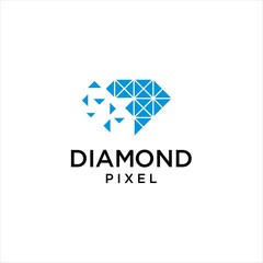 Fototapeta premium Digital Diamond Logo Design for Luxury Jewelry and Premium Gifts