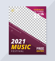 Music festival flyer template