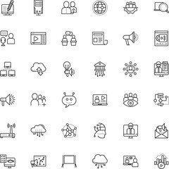 communication vector icon set such as: desktop, point, ball, code, notebook, recommendation, letter, bot, mock, conversation, daily, label, antenna, dispute, up, switch, shape, ipad, friendship