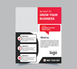 Corporate Business Flyer poster pamphlet brochure cover design background, vector template in A4 size - Vector