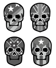 skull with flag, vintage design t shirts