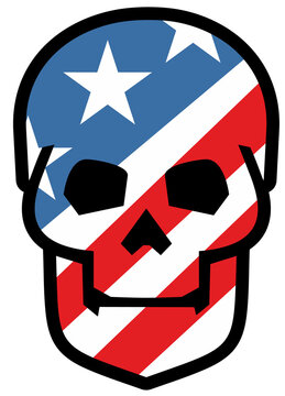 skull with flag, vintage design t shirts