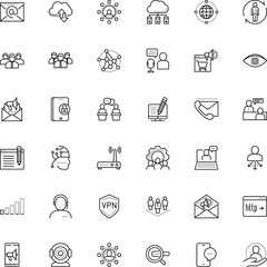 communication vector icon set such as: speak, http, assistant, entrepreneur, mark, behaviour, global, technician, loud, crowd, landing, head, seminar, bullhorn, debate, low, switch, receive