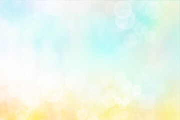 Abstract light yellow blue background with space for text. Summer beach. Perfect for print design for textile, poster, greeting card, invitation.