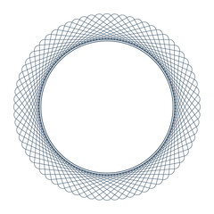 Vector round Guilloche elements for certificate or diploma and currency design