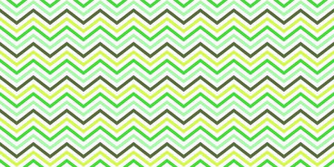 seamless chevron pattern, zigzag green color shades, white background