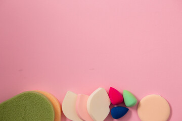 cosmetic sponges and foundation