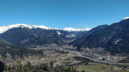 View on the valley. Mount Zoncolan