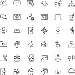 communication vector icon set such as: chatting, brain, app, stroke, head, behavioral, lecture, global, tube, password, panel, blogging, mind, circuit, settings, ceo, tune, antenna, article, safety