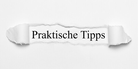 Obraz premium Praktische Tipps