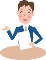 笑顔の男性営業マン