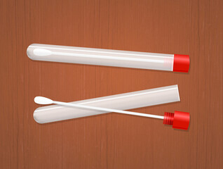 illustration of swab test